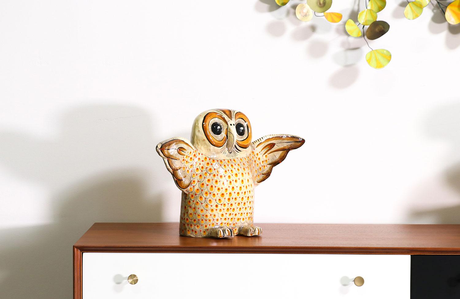 owl paper mache mask