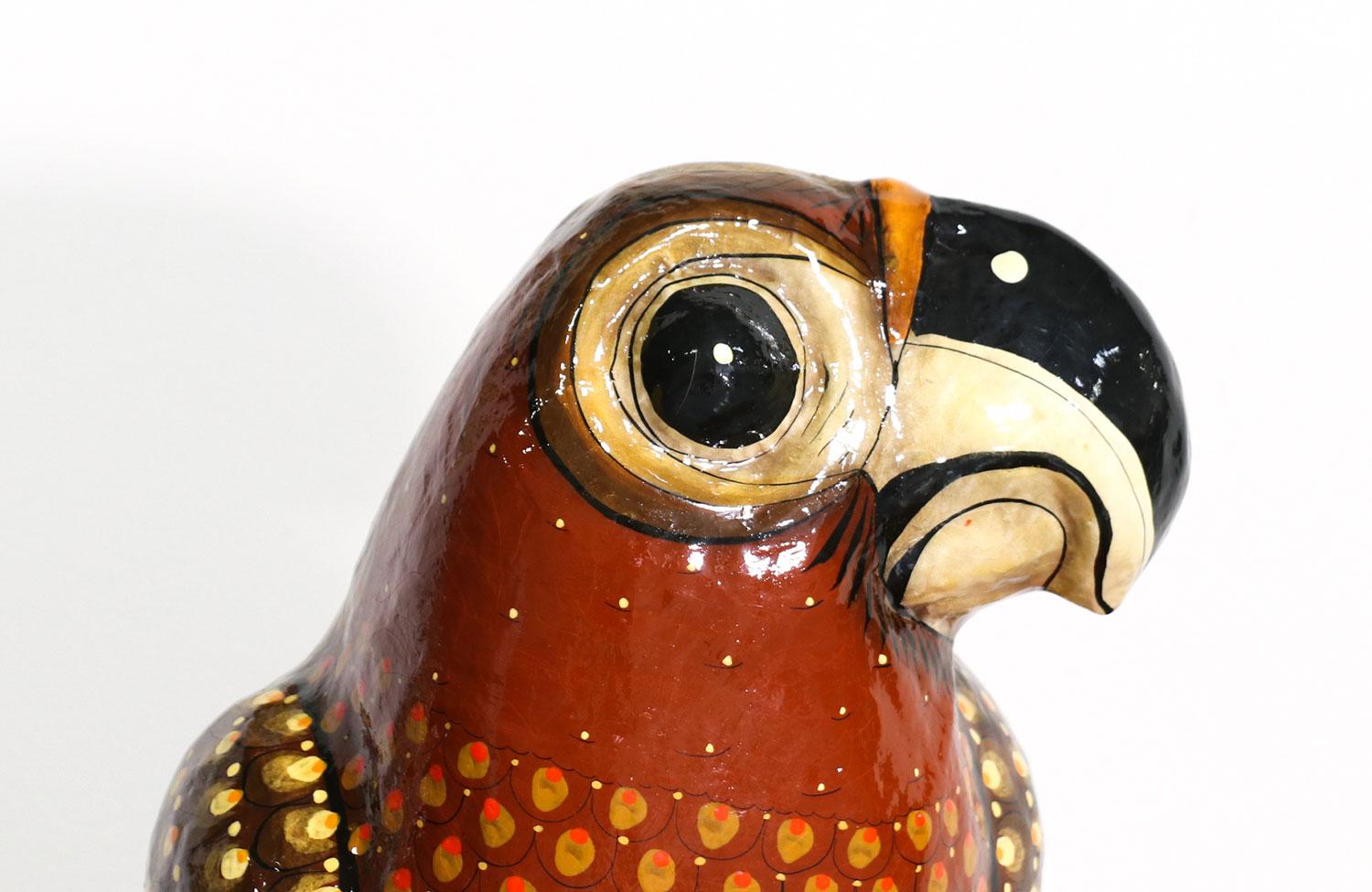 Mid-Century Modern Mid-Century Mexican Folk Art Paper Mache Parrot Sculpture by Sermel