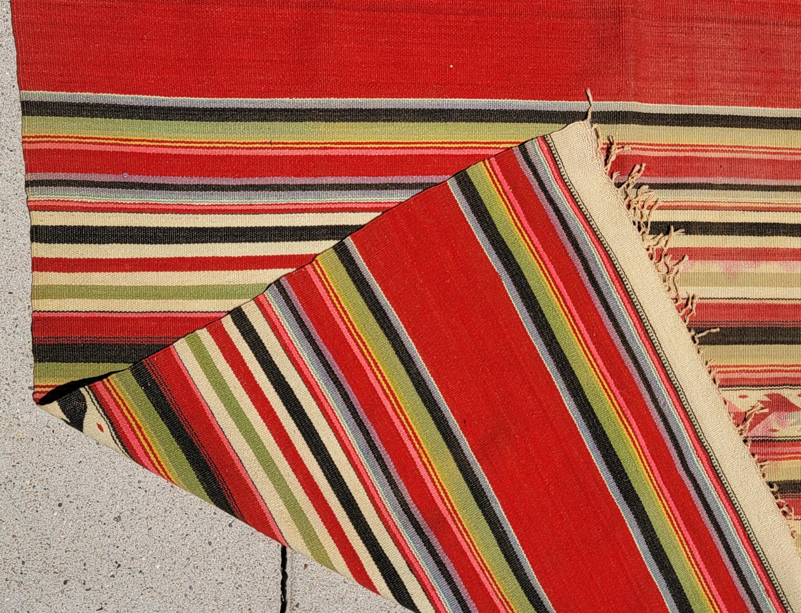 Couverture de tissage indien mexicain du milieu du siècle en vente 4