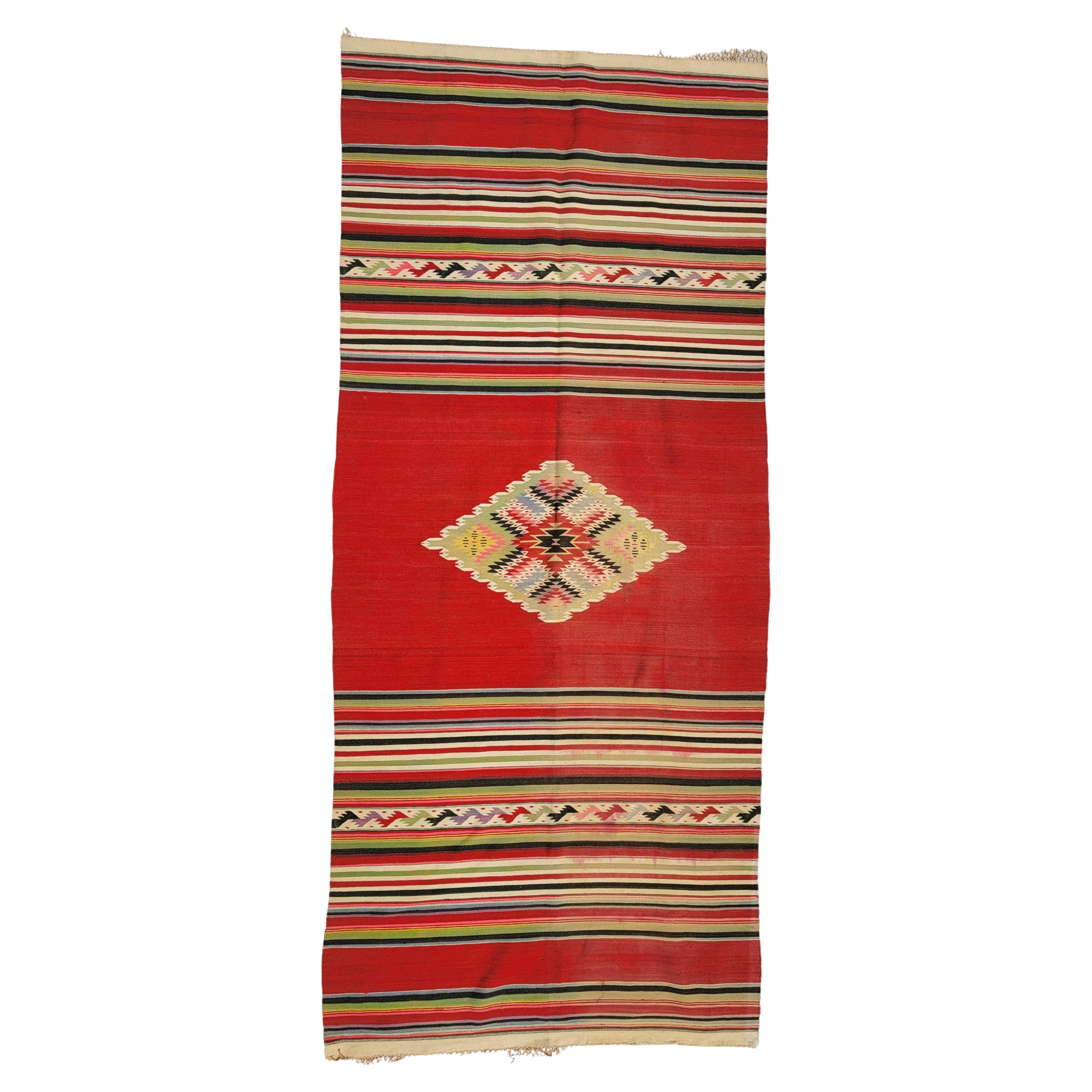 Mid Century Mexican Indian Weaving Blanket For Sale