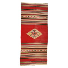 Antique Mid Century Mexican Indian Weaving Blanket