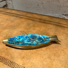 Cendrier à poisson en laiton du milieu du siècle, moderne et mexicain, Catch All par Pepe Mendoza