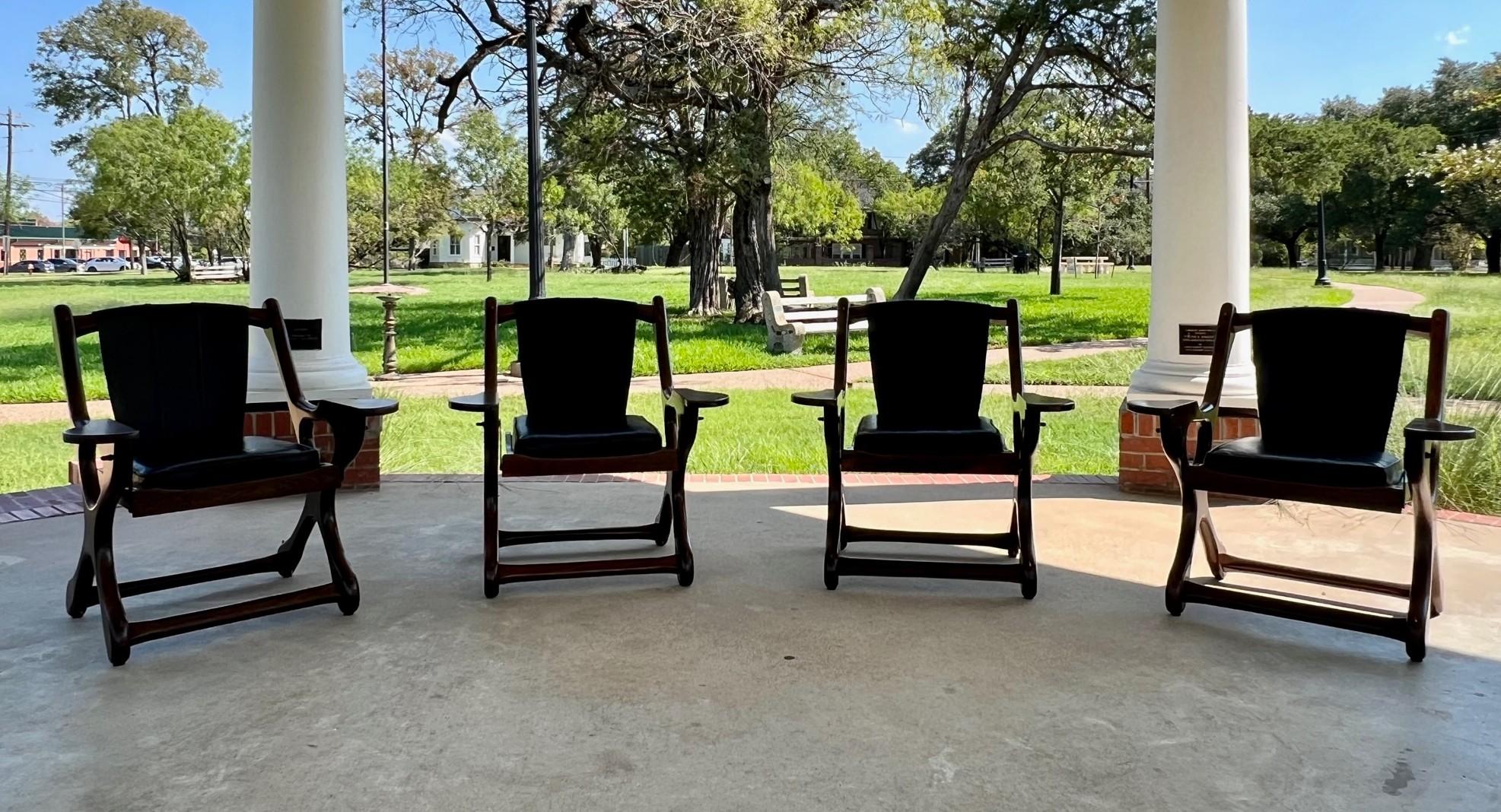 Mid-Century Mexican Modern Don Shoemaker Senal SA Sling Swinger Chairs Set of 4 For Sale 13