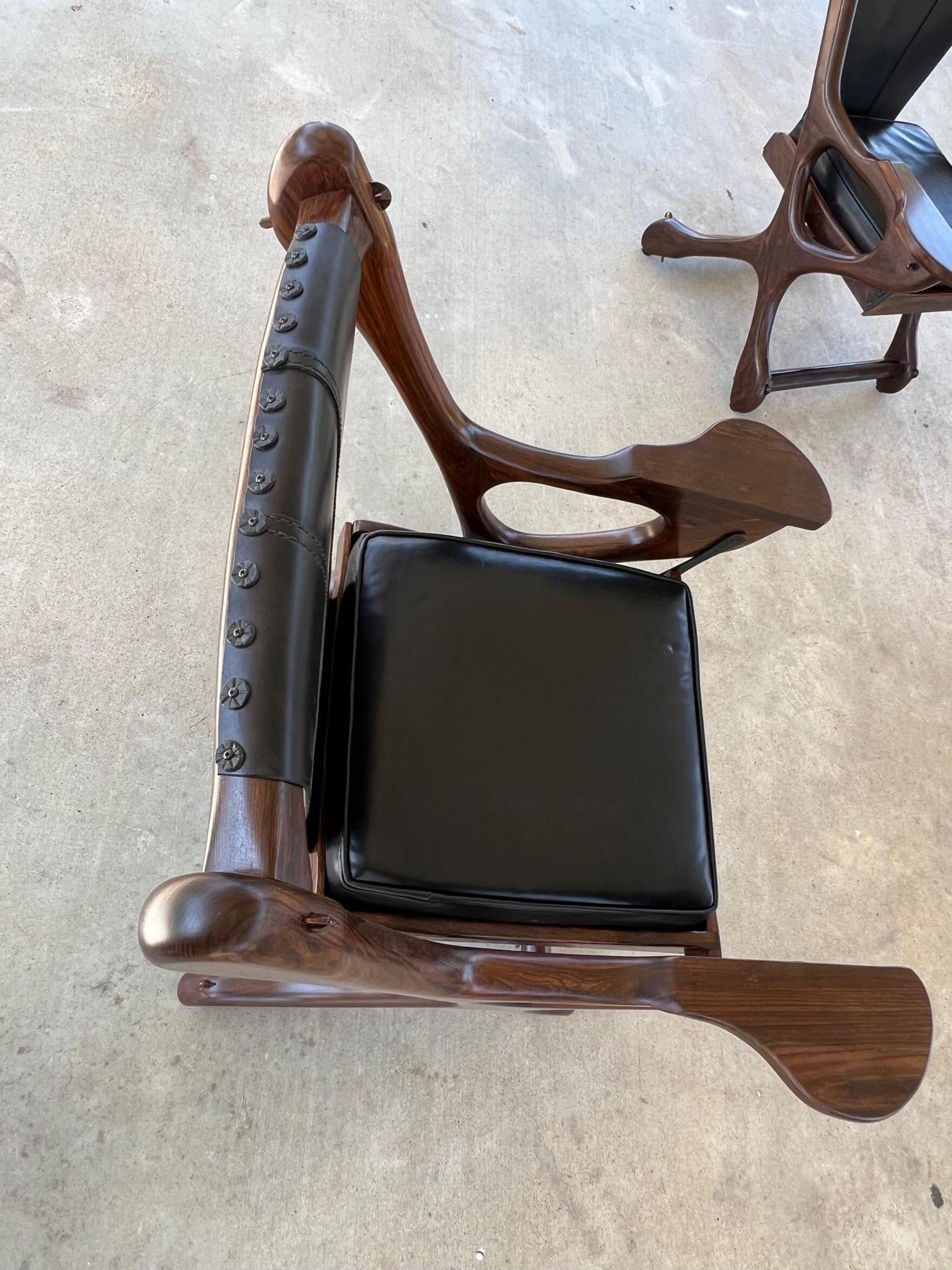 20ième siècle Ensemble de 4 chaises Swinger mexicaines modernes du milieu du siècle dernier, Senal SA Sling en vente