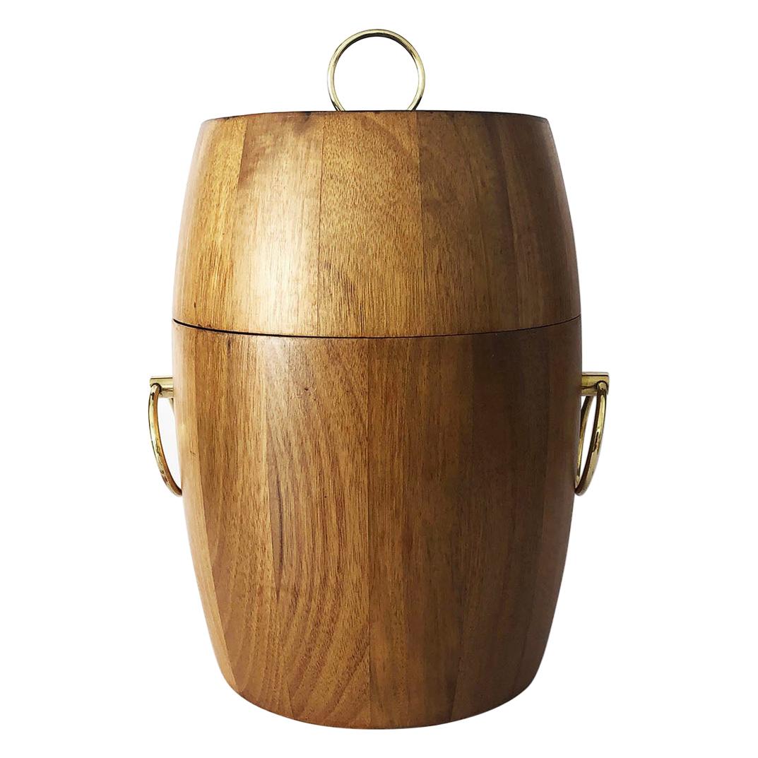 Mid-Century Mexican Modern Ice Bucket Made in Tropical Woods