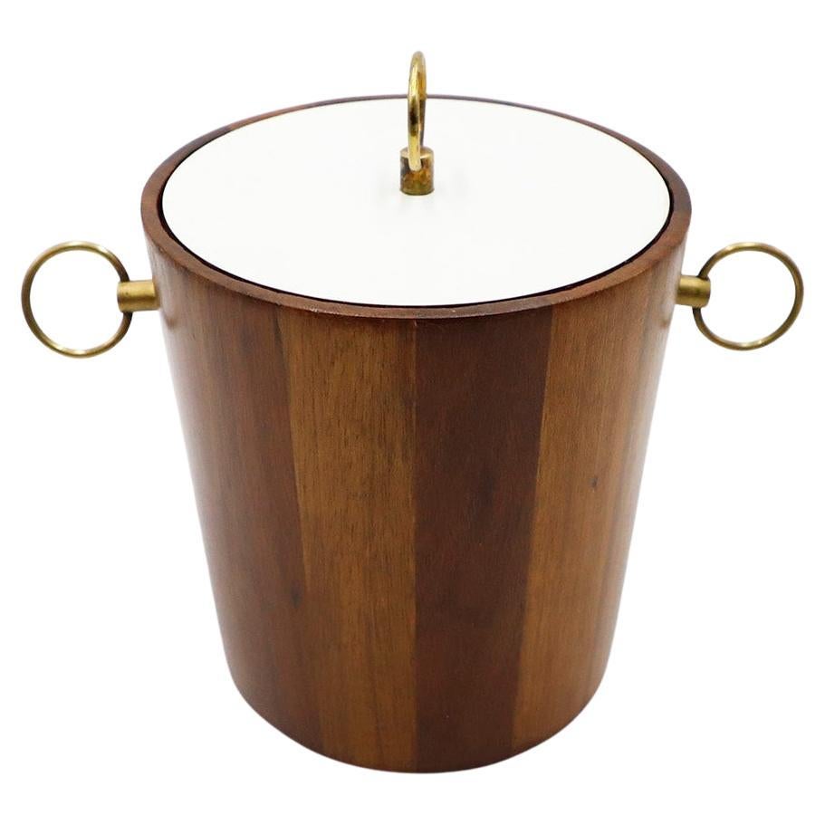Mid-Century Mexican Modern Ice Bucket Made in Tropical Woods