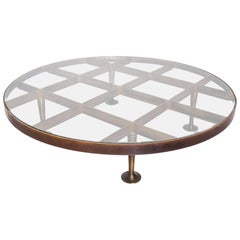 Mid Century Mexican Modernist Arturo Pani, Coffee Table in Bronze