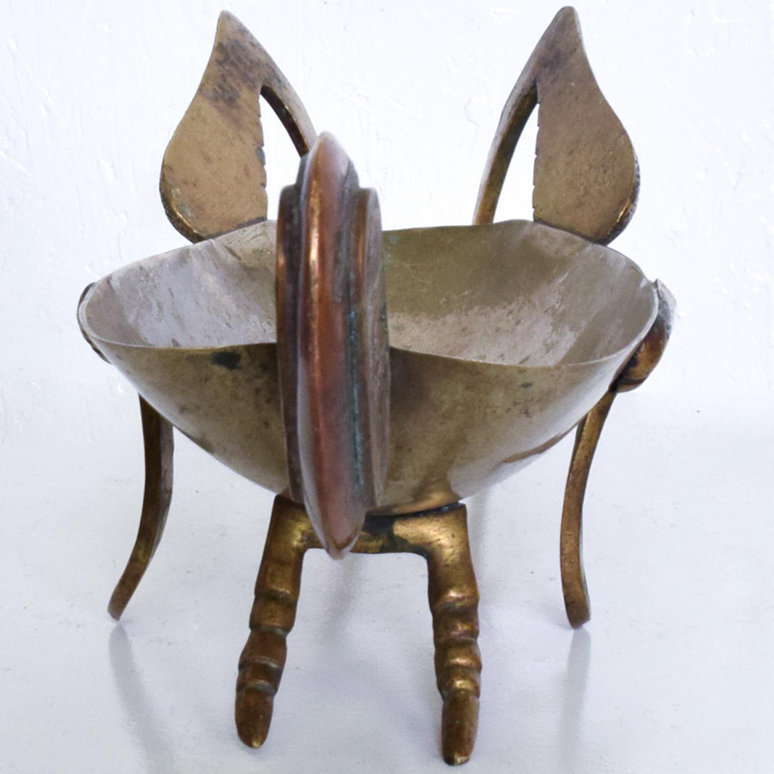 Mid-Century Modern Midcentury Mexican Modernist Grasshopper Decorative Bowl Abalone