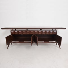 Credenza messicana modernista di metà secolo in mogano
