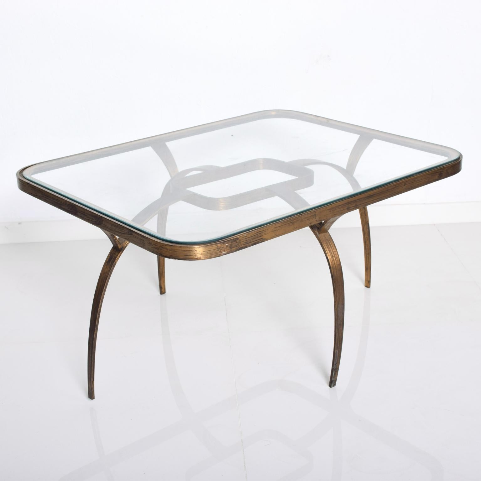 Mid-20th Century Modern Regency Sculptural Bronze Side Coffee Table Arturo Pani 1950s Mexico