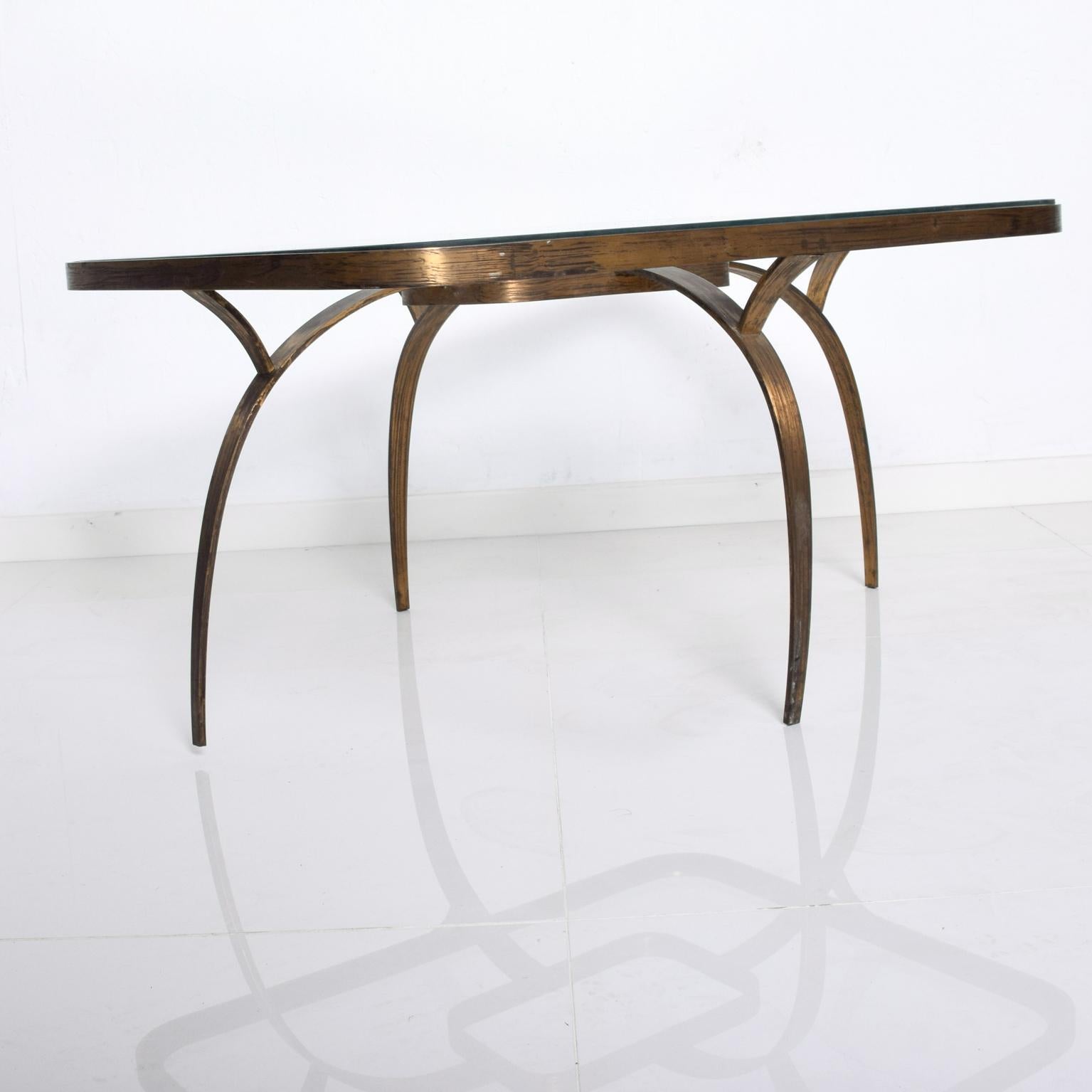 Modern Regency Sculptural Bronze Side Coffee Table Arturo Pani 1950s Mexico 2