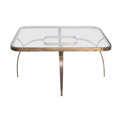 Midcentury Mexican Modernist Side Coffee Table Arturo Pani Sculptural Bronze