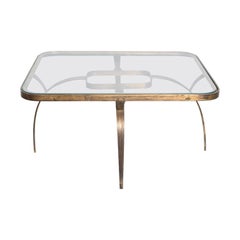 Modern Regency Sculptural Bronze Side Coffee Table Arturo Pani 1950s Mexico