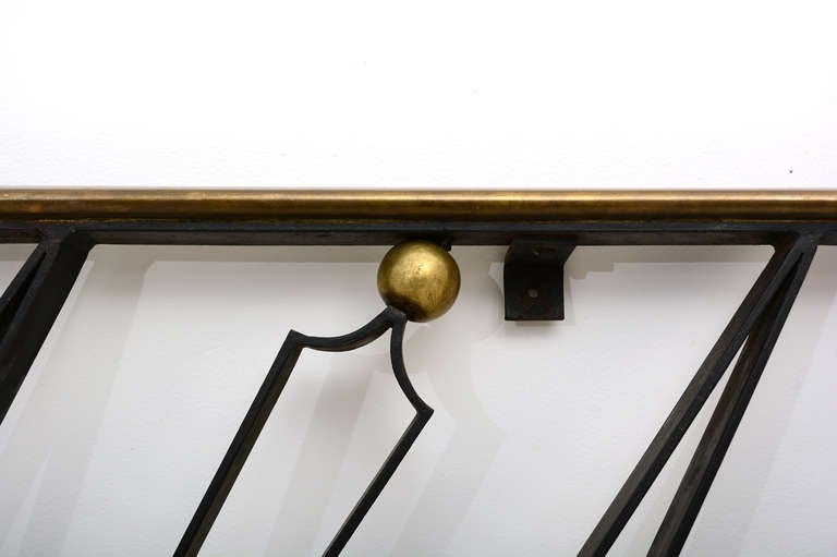 Brass Midcentury Mexican Modernist Talleres Chacon Handrail, Arturo Pani