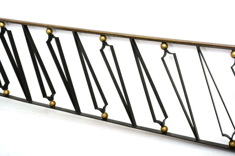 Bronze Midcentury Mexican Modernist Talleres Chacon Handrail, Short Arturo Pani