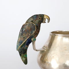 Sucrier mexicain du milieu du sicle en mtal argent de Los Castilllo