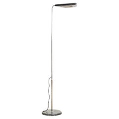 Mid Century Mezzaluna Black Floor Lamp by Bruno Gecchelin