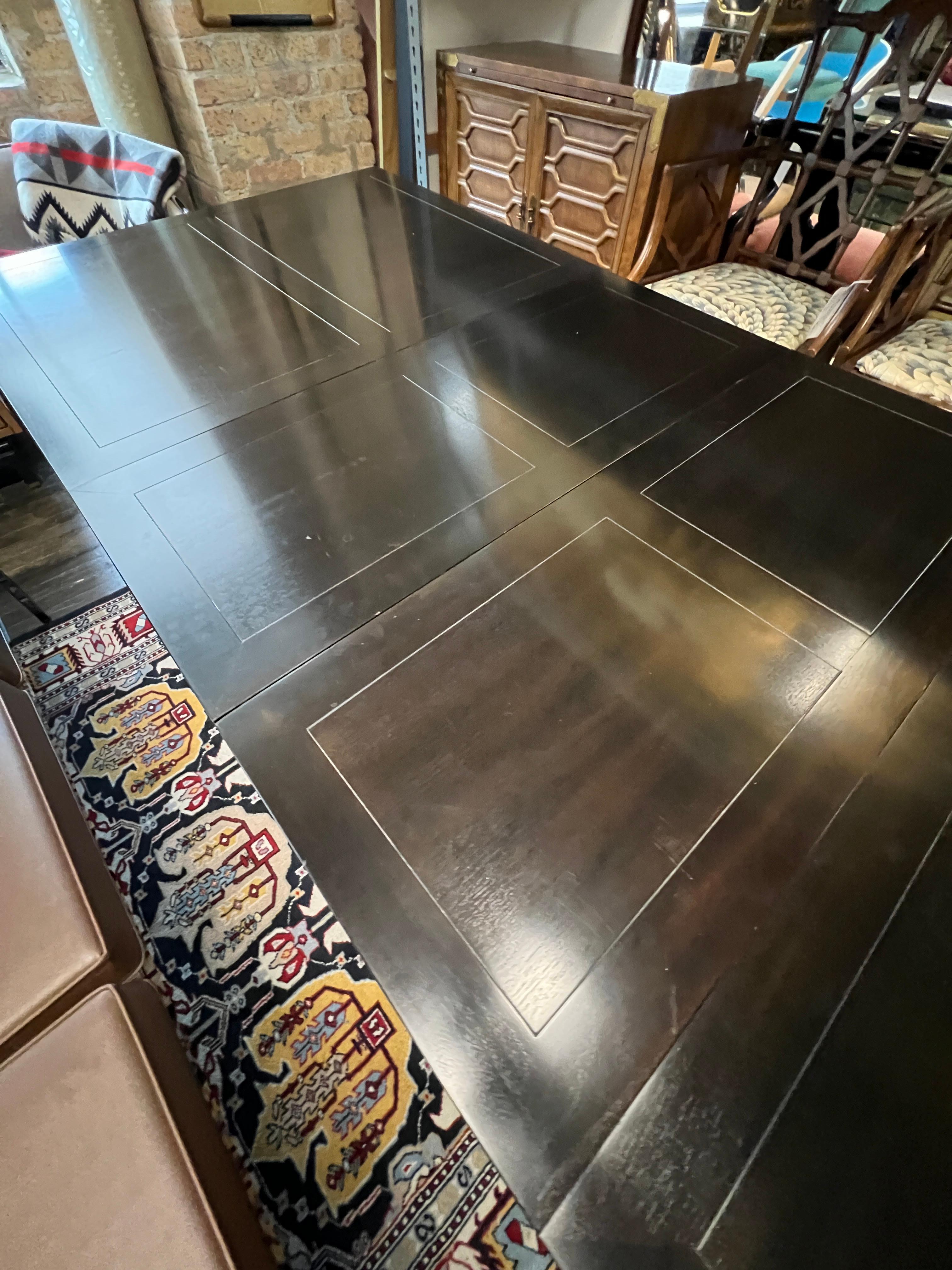 Americano Tavolo da pranzo allungabile di metà secolo Michael Taylor For Baker Far East Collection in vendita