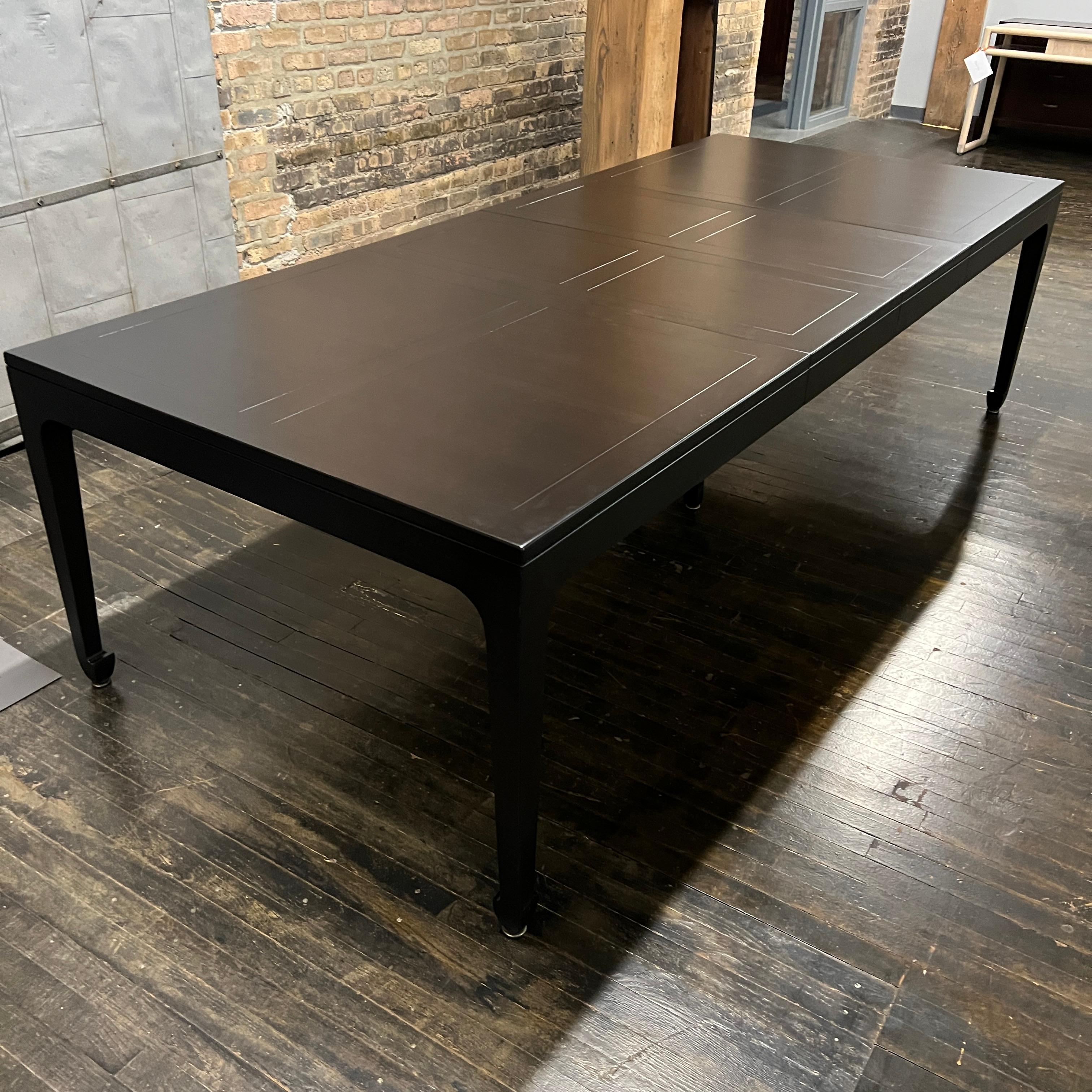 Walnut Mid-Century Michael Taylor For Baker Extension Dining Table Far East Collection For Sale