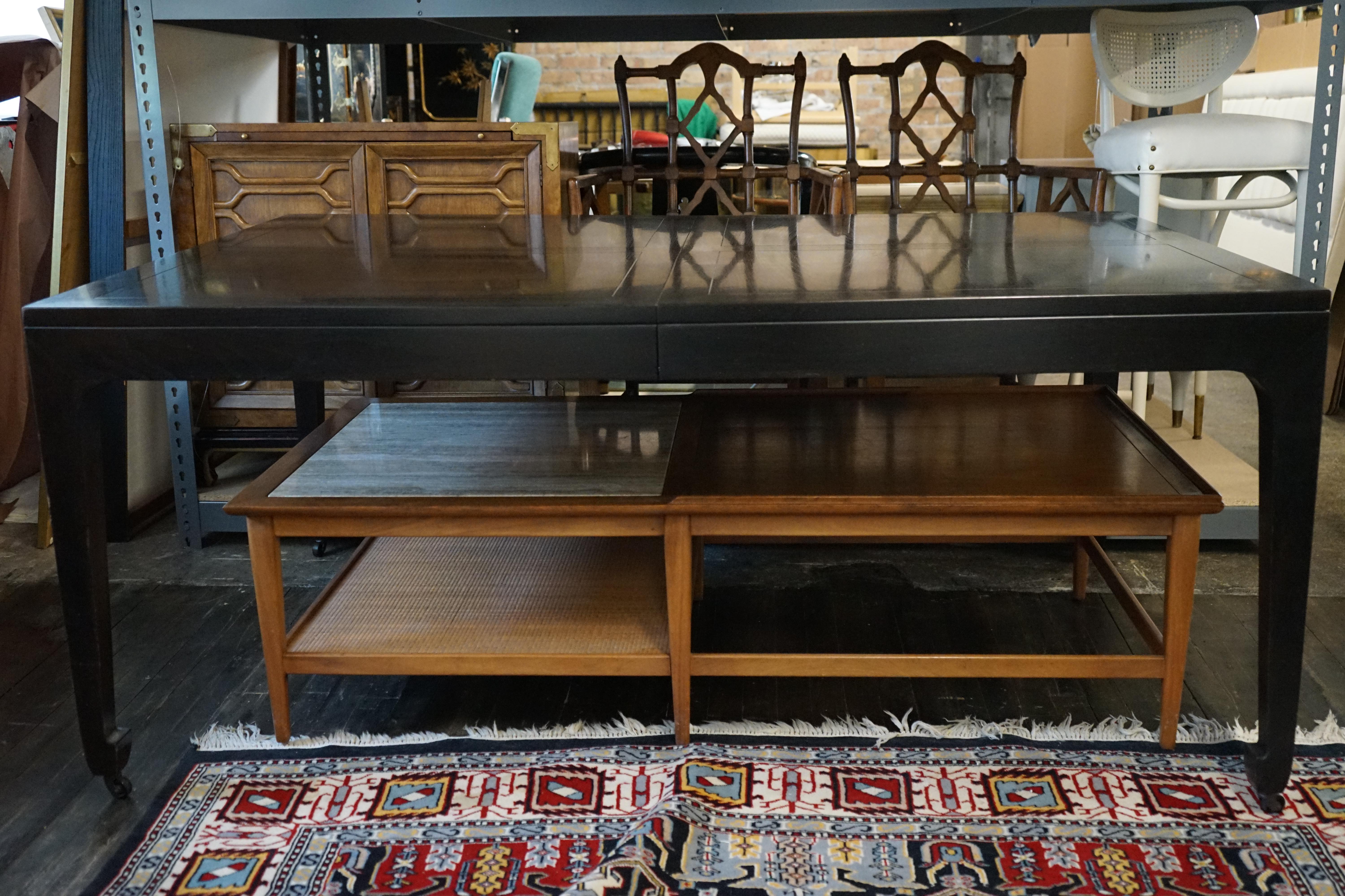 Tavolo da pranzo allungabile di metà secolo Michael Taylor For Baker Far East Collection in vendita 2