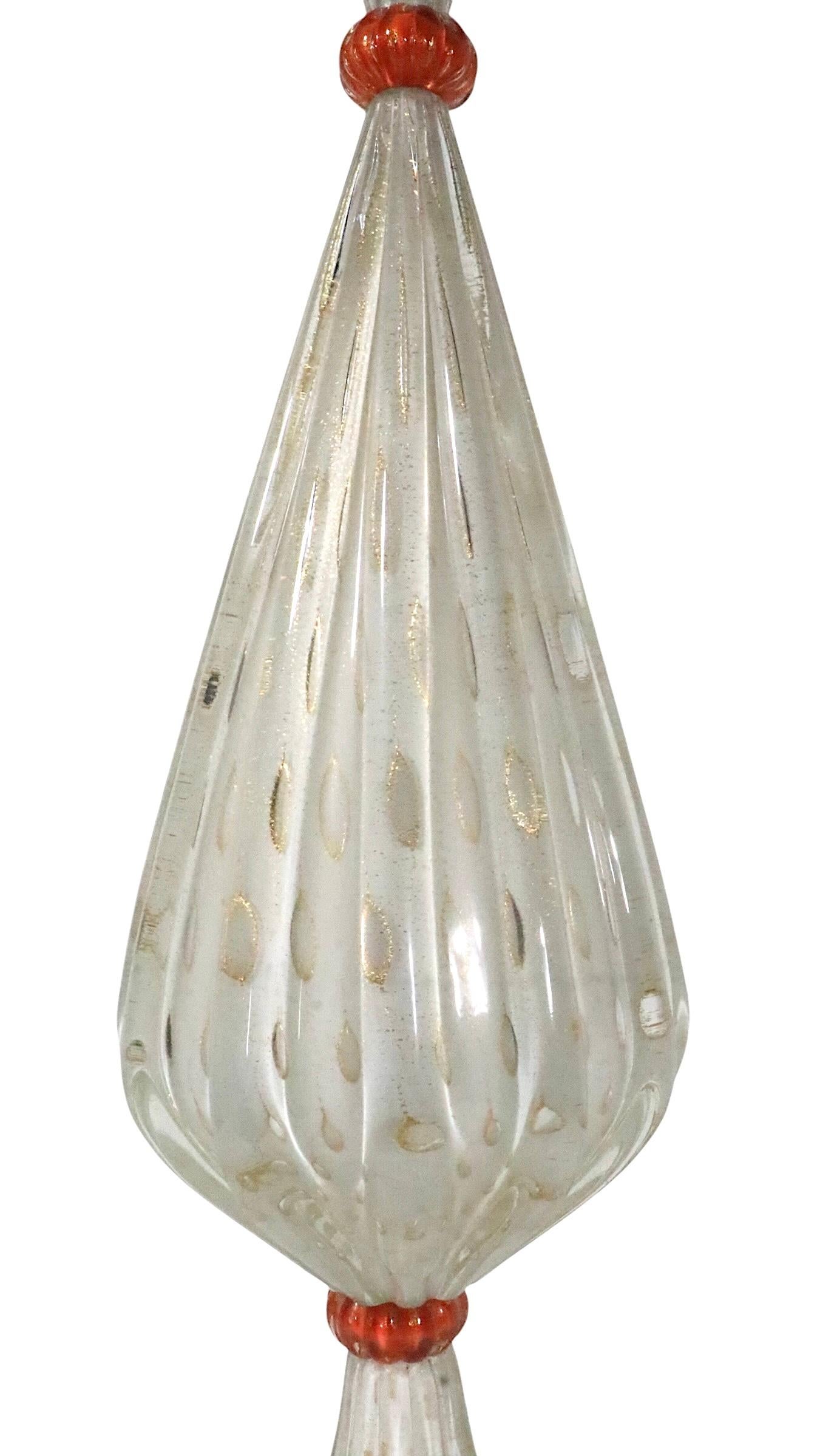 Murano-Tischlampe aus der Mitte des Jahrhunderts von Barovier Y Toso, hergestellt in Italien, 1950er Jahre im Angebot 3