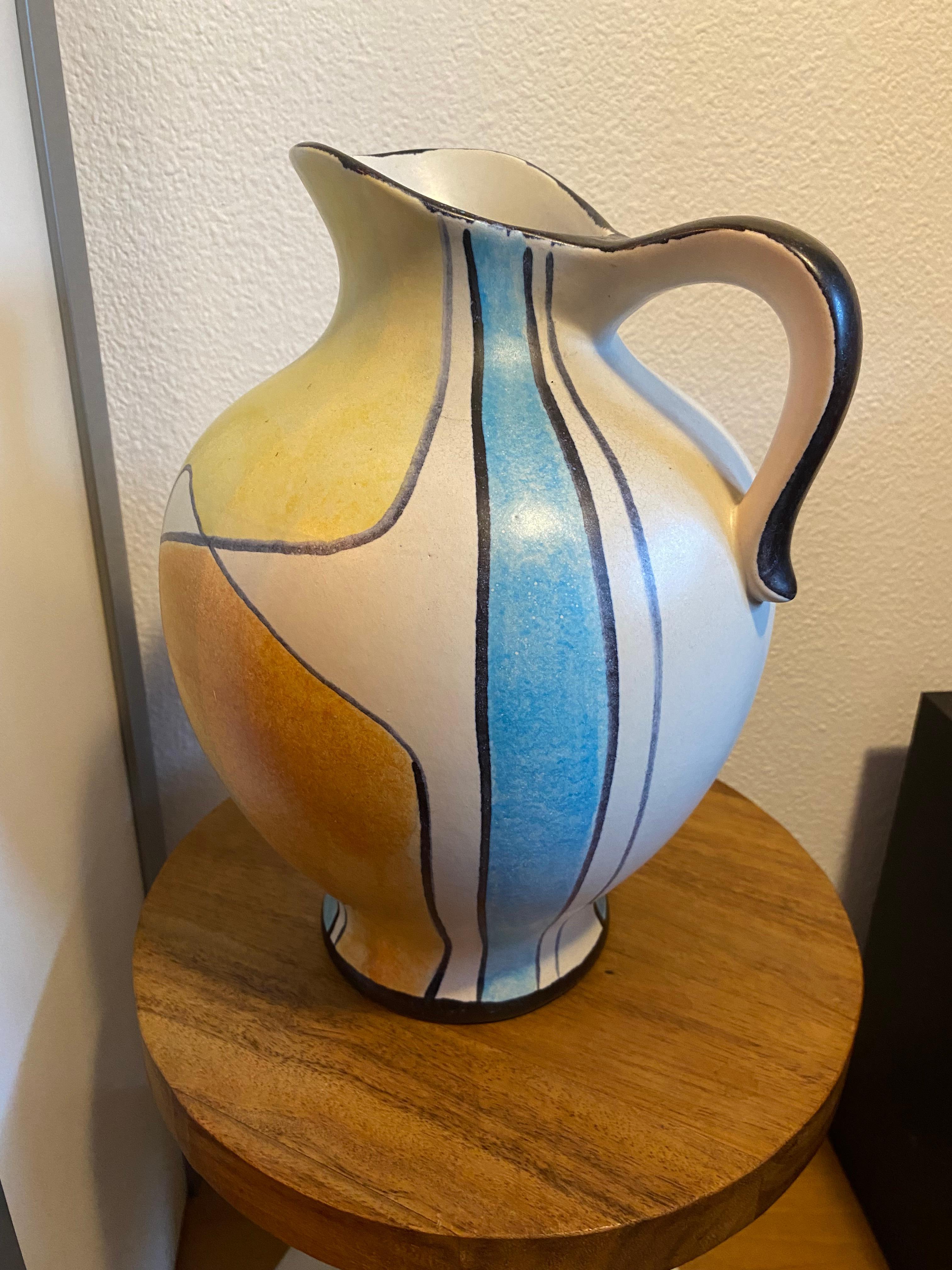 Allemand Vase de solHaiti de style mi-siècle moderne par Bodo Mans pour Bay Keramik en vente
