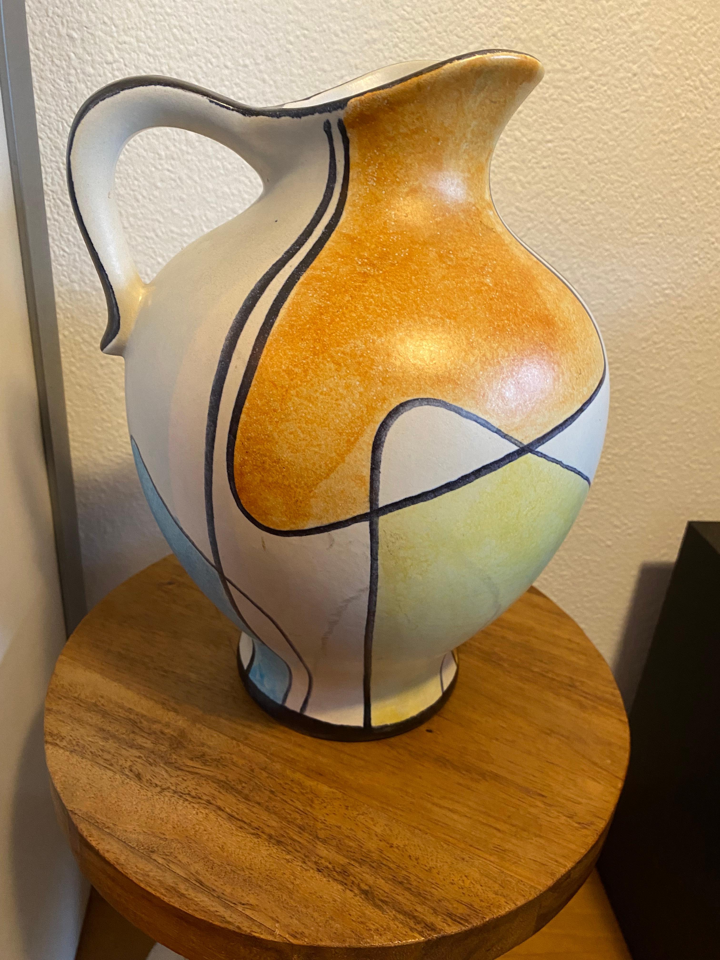 20th Century Mid-Century Modern Floor Vase 'Haiti' by Bodo Mans for Bay Keramik For Sale