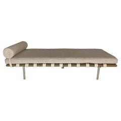 Mid Century Mies van der Rohe Style Chaise Longe in Holly Hunt Great Plains