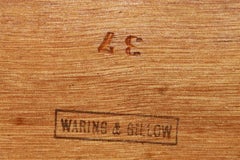 Midcentury Military Style Pedestal Desk by Waring and Gillow