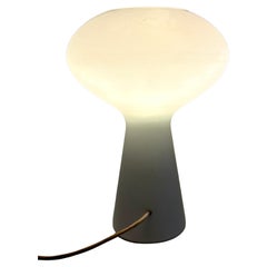 Mid-Century Milk Glass "Mushroom" Lamp