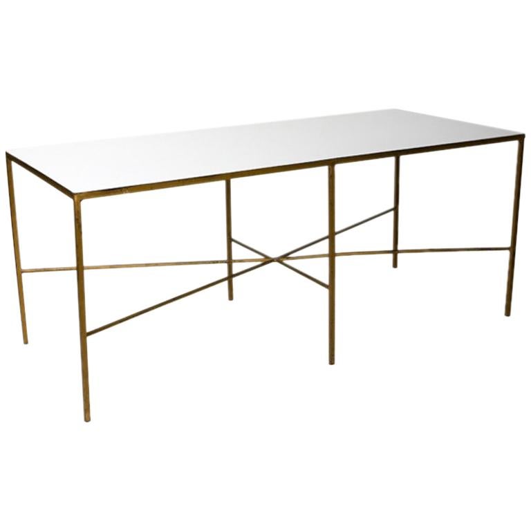 MidCentury Milk Glass Table For Sale at 1stDibs