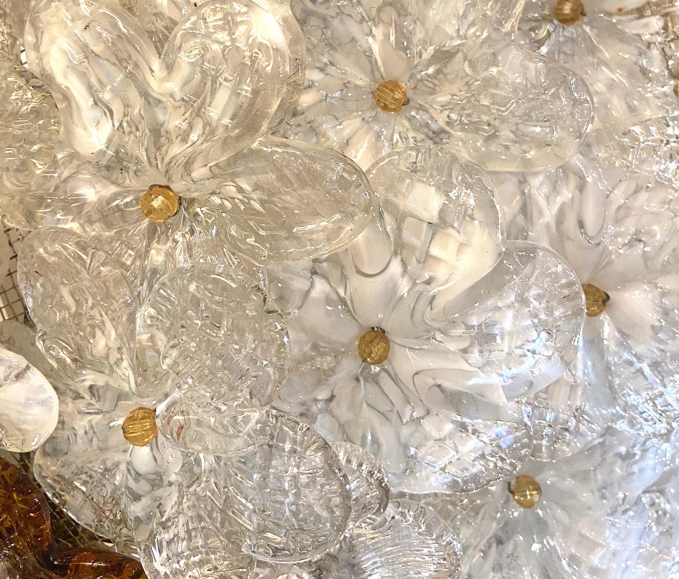 Midcentury Mille Fiori Light Fixture In Good Condition For Sale In New York, NY