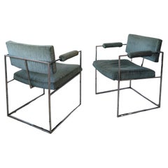 Mid century Milo Baughman model 1188 Thin Line small armchairs - 2 available