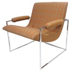 Mid Century Milo Baughman Scoop Lounge Chair for Thayer Coggin 