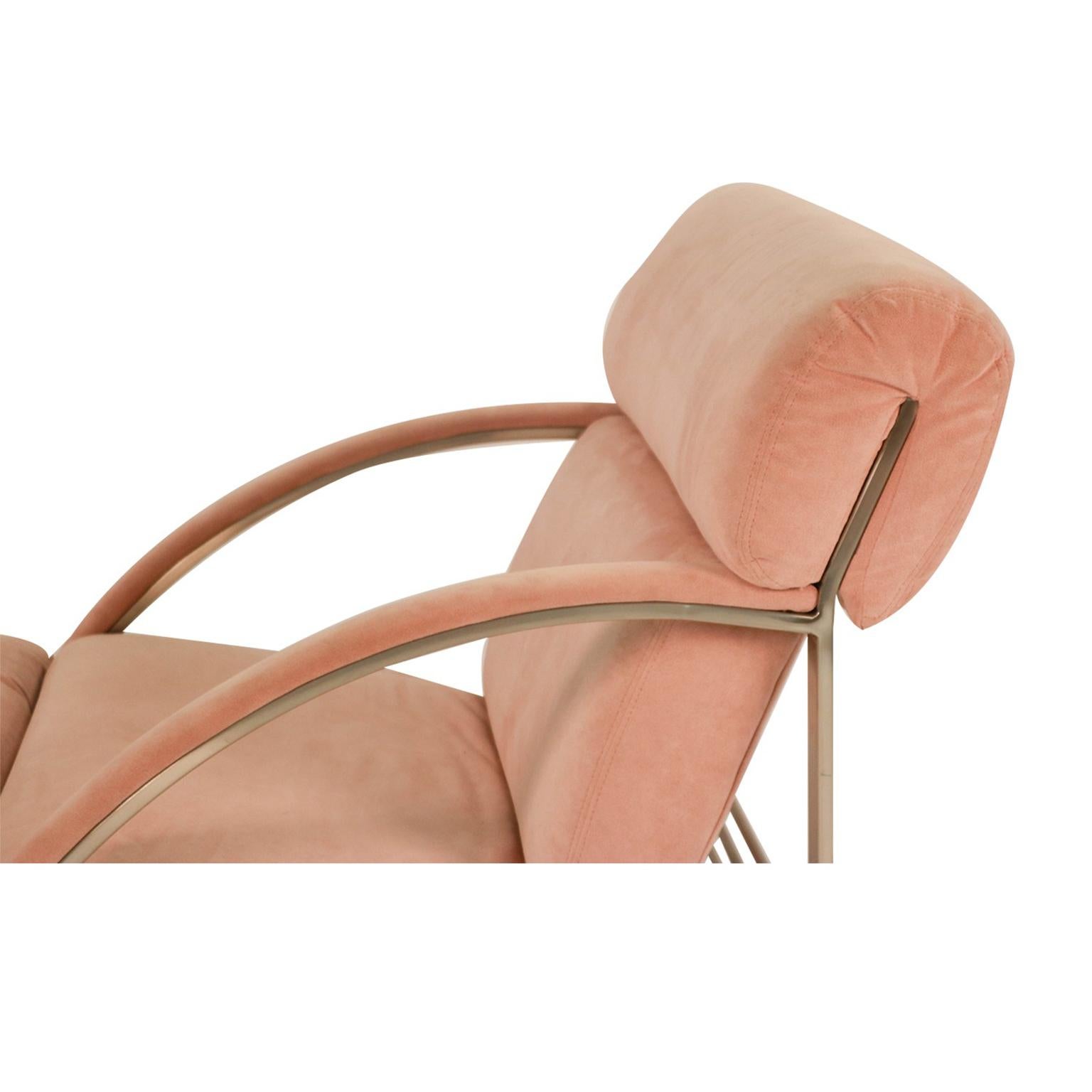Mid-Century Modern Midcentury Milo Baughman Style Chrome Lounge Chair For Sale