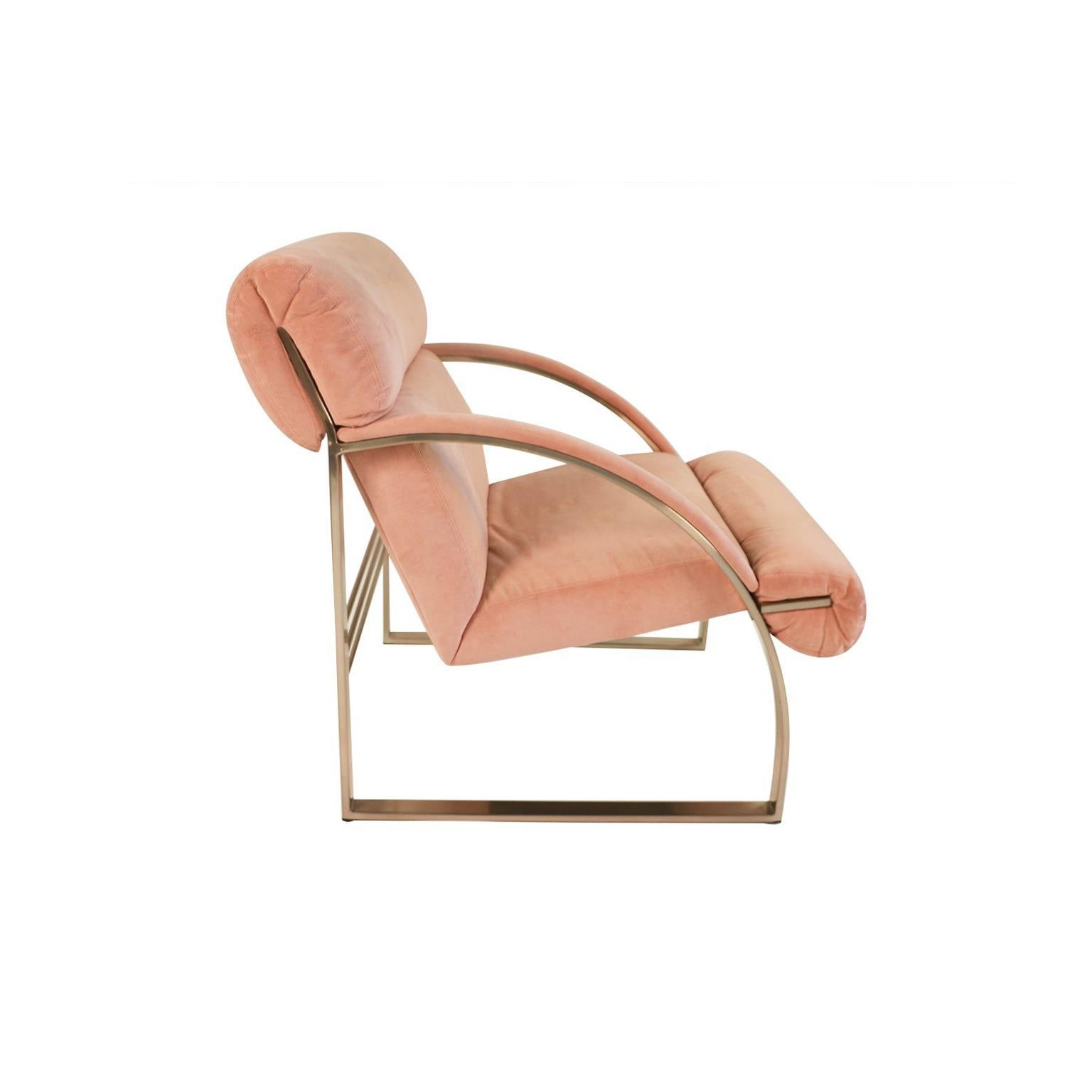20th Century Midcentury Milo Baughman Style Chrome Lounge Chair For Sale