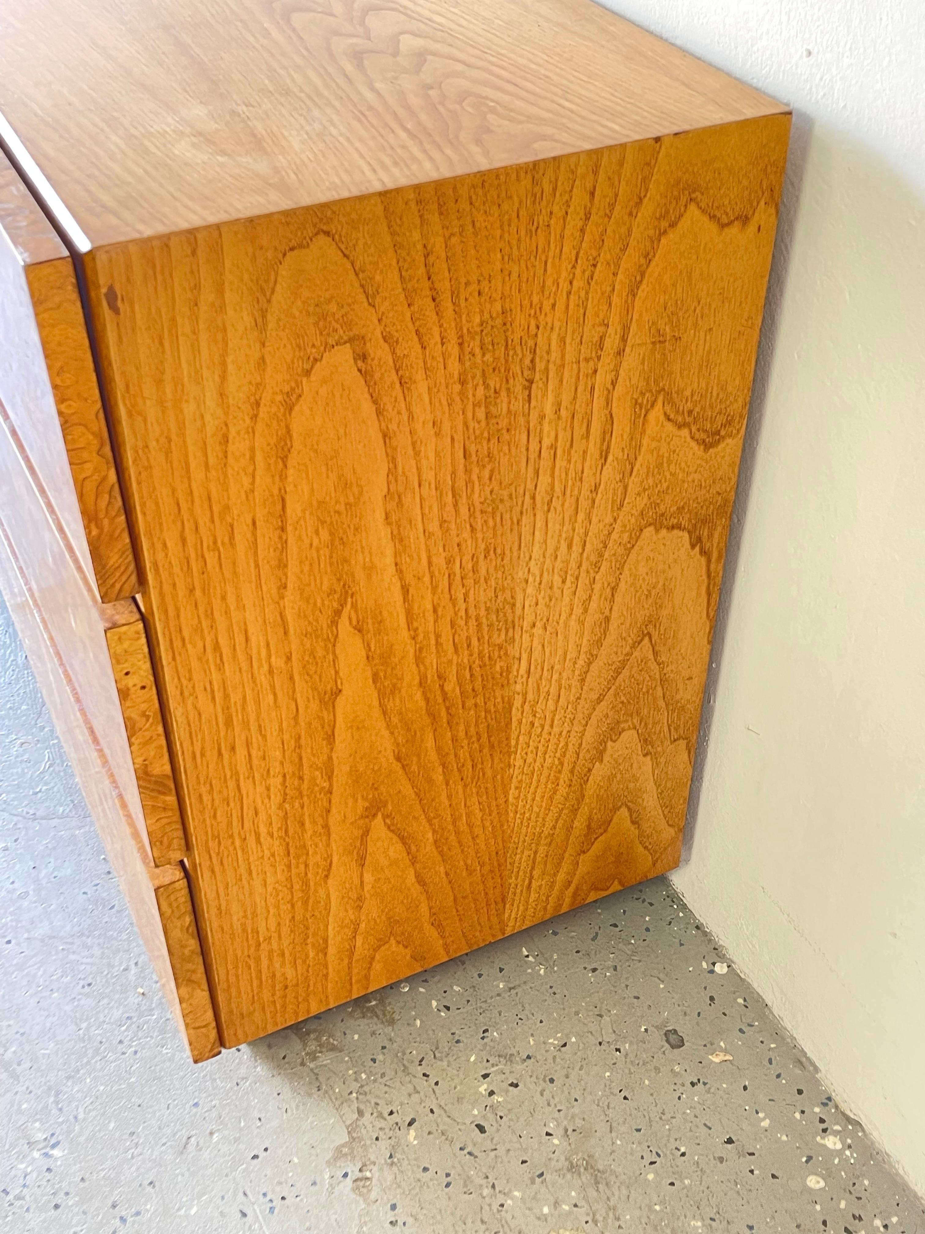 Mid-Century Milo Baughman Style R. Carter for Lane Burl Wood Credenza / Dresser 3