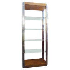 Vintage Mid-Century Milo Baughman Style Shelving Unit