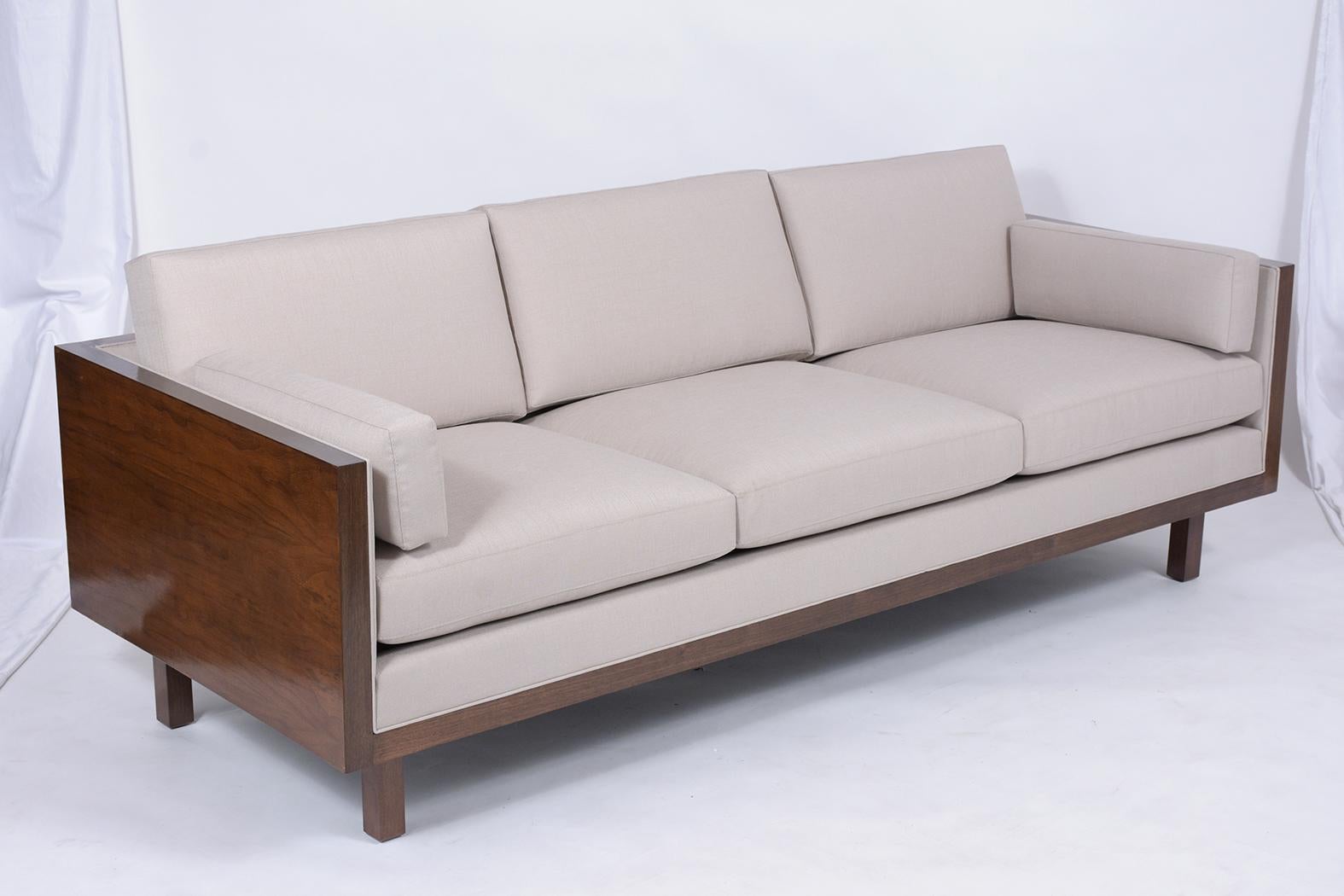 Hand-Crafted Midcentury Milo Baughman Style Sofa