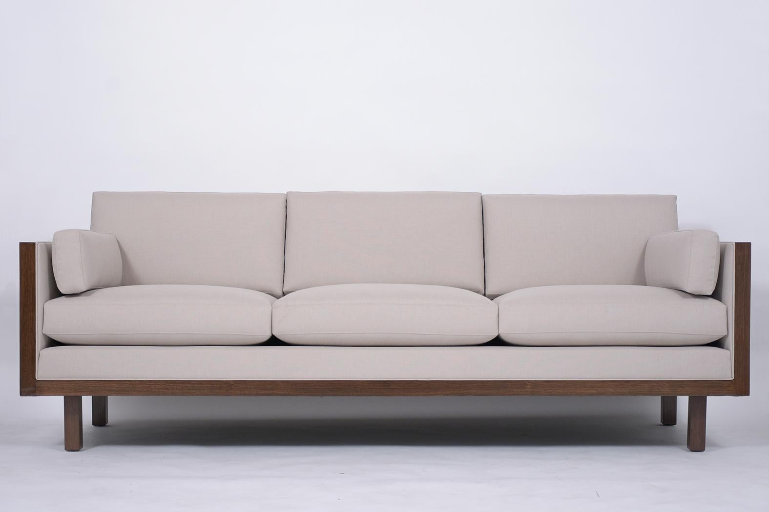 Midcentury Milo Baughman Style Sofa In Good Condition In Los Angeles, CA