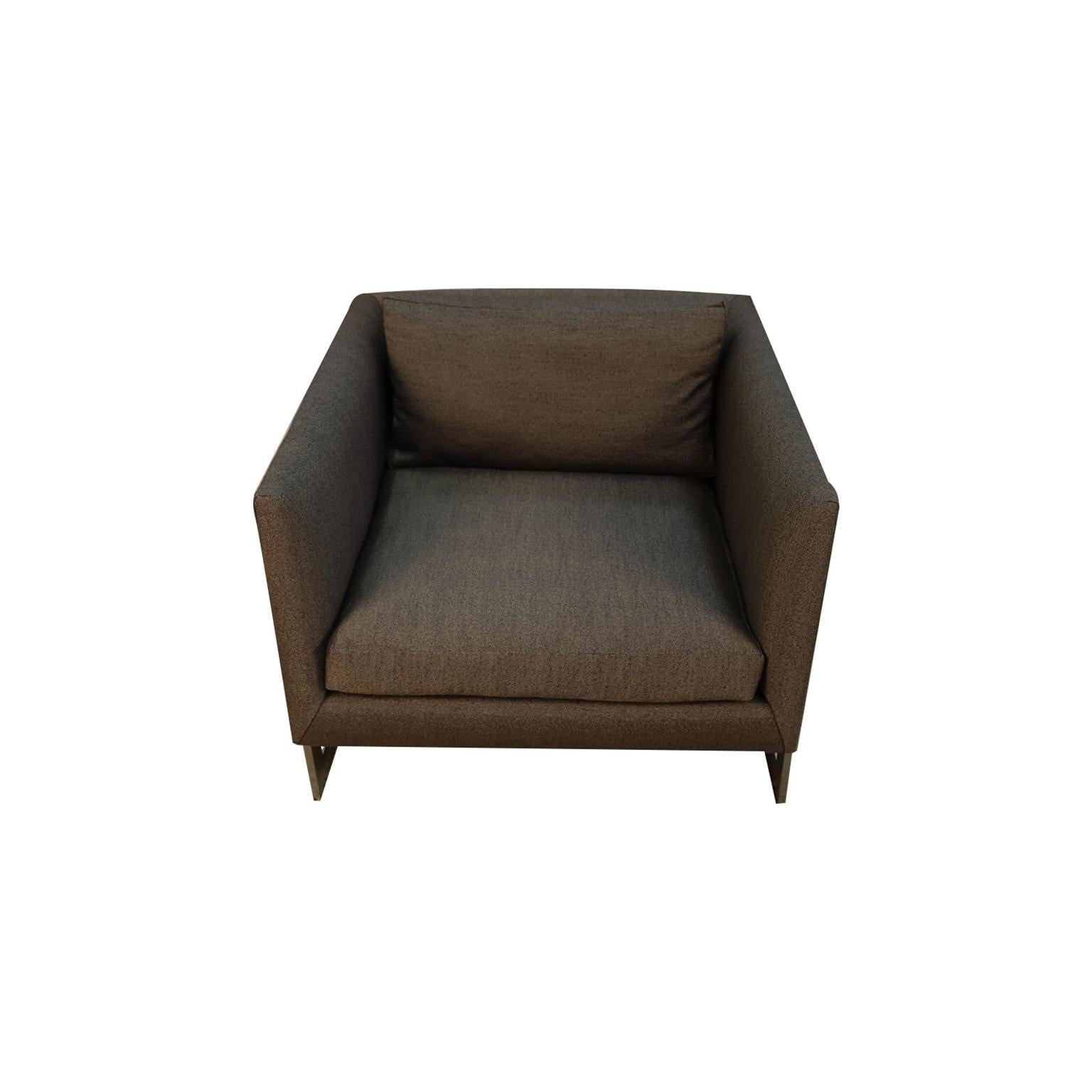 Mid-Century Modern Midcentury Milo Baughman Thayer Coggin Chrome T Back Lounge Chair For Sale