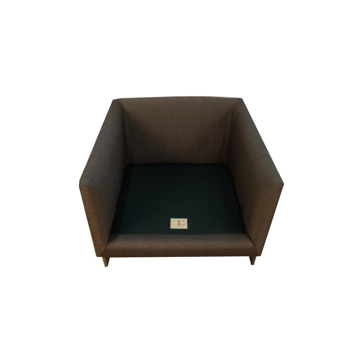 Fabric Midcentury Milo Baughman Thayer Coggin Chrome T Back Lounge Chair For Sale