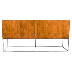 Mid Century Milo Baughman Thayer Coggin Modern Burl Wood Credenza Buffet