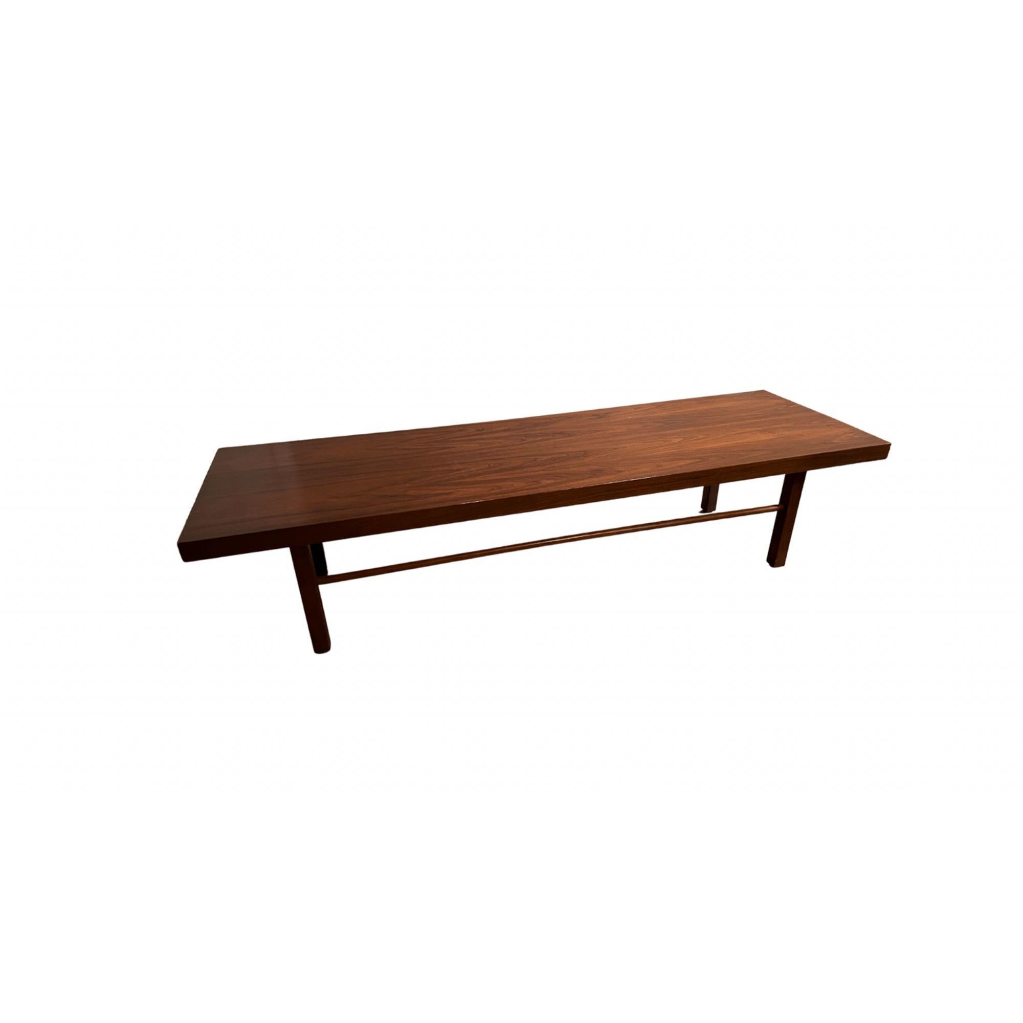 Mid-century walnut coffee table by Milo Baughman for Thayer Coggin, 1960's.

Additional Information:
Materials: Walnut
Color: Brown
Style: Mid-Century Modern
Table Shape: Rectangle
Designer: Milo Baughman
Period: 1960s
Place of Origin: