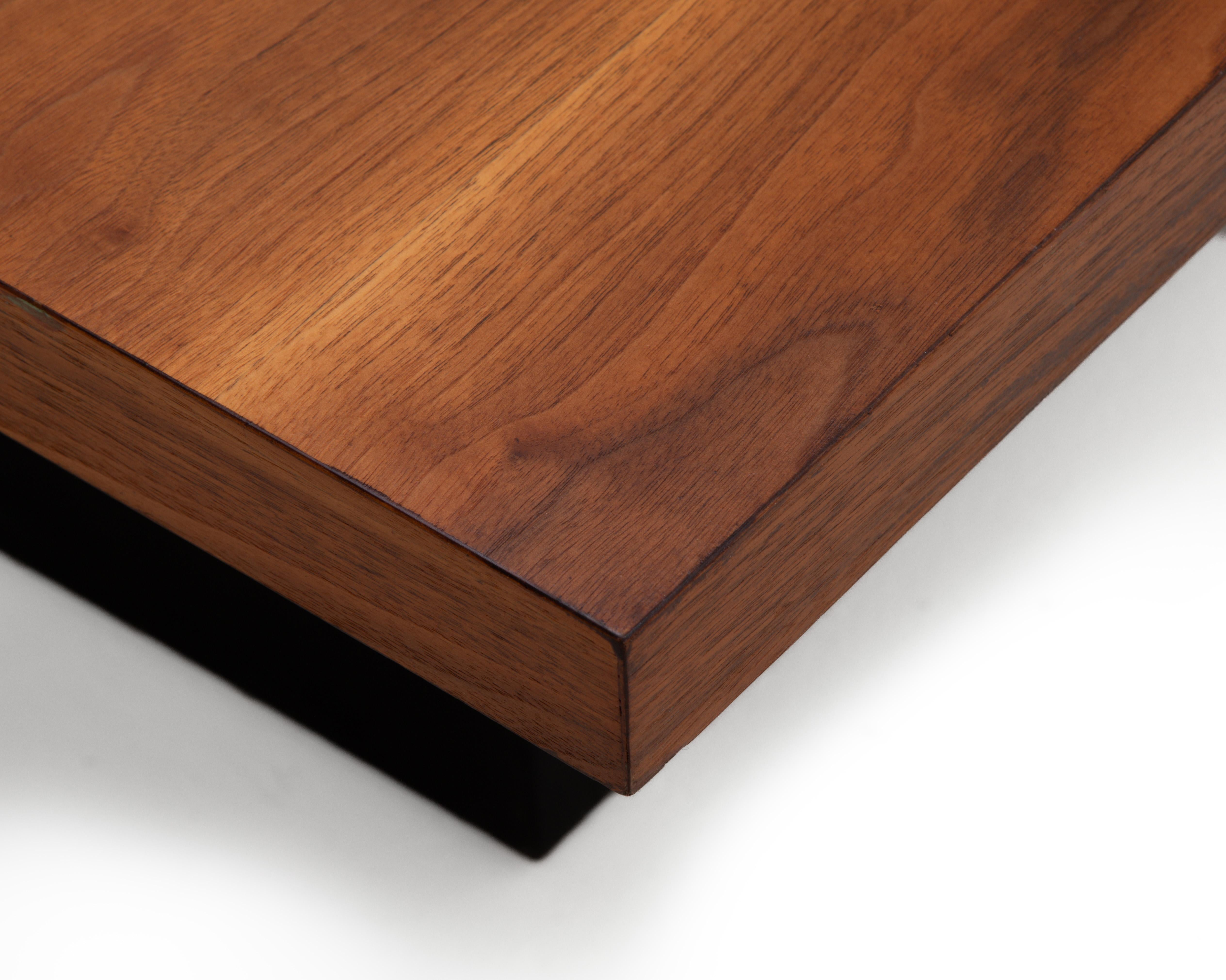 Mid Century Milo Baughman Thayer Coggin Walnut Coffee Table Square Unmarked 1950 For Sale 5