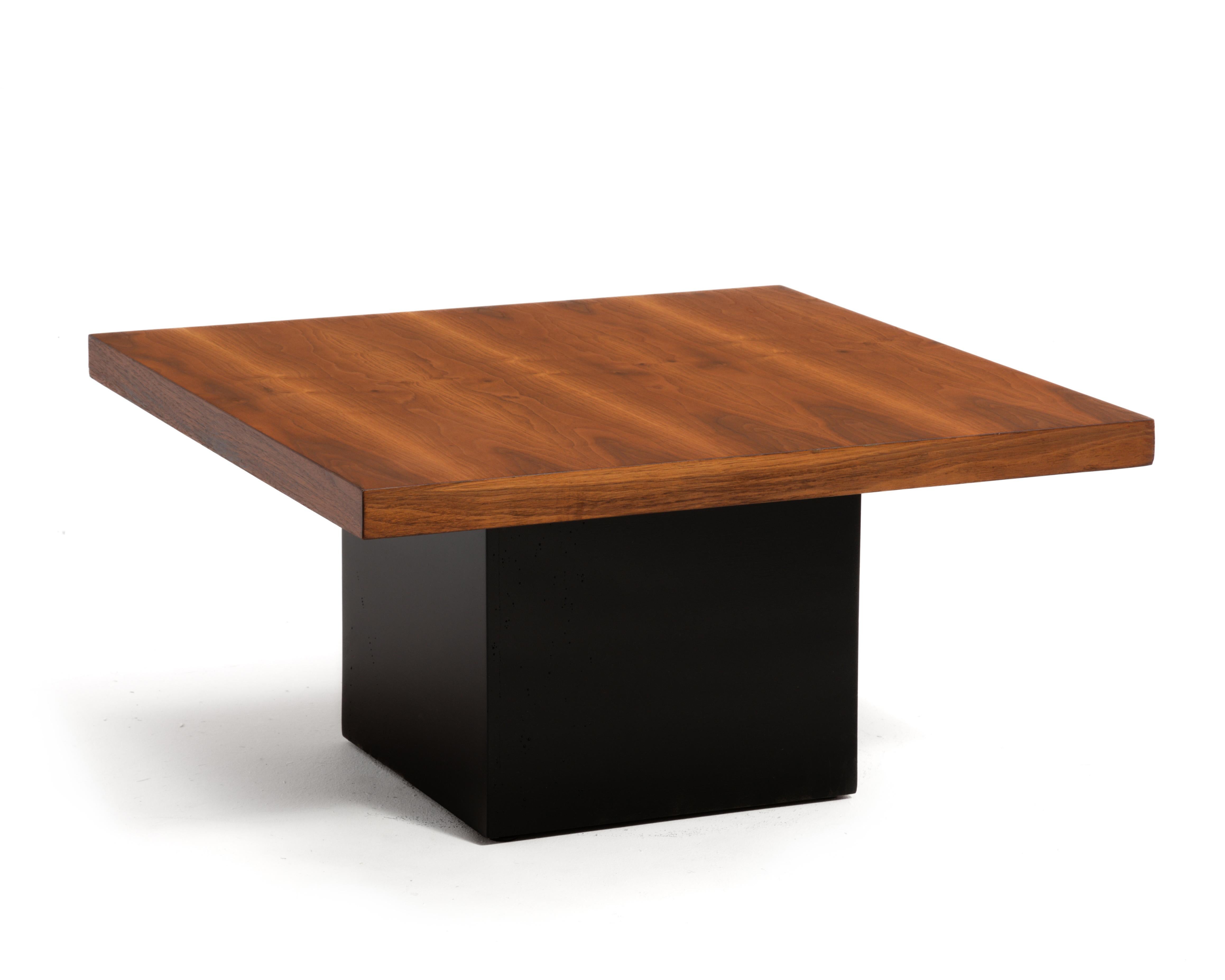 Mid-Century Modern Mid Century Milo Baughman Thayer Coggin Walnut Coffee Table Square Unmarked 1950 For Sale