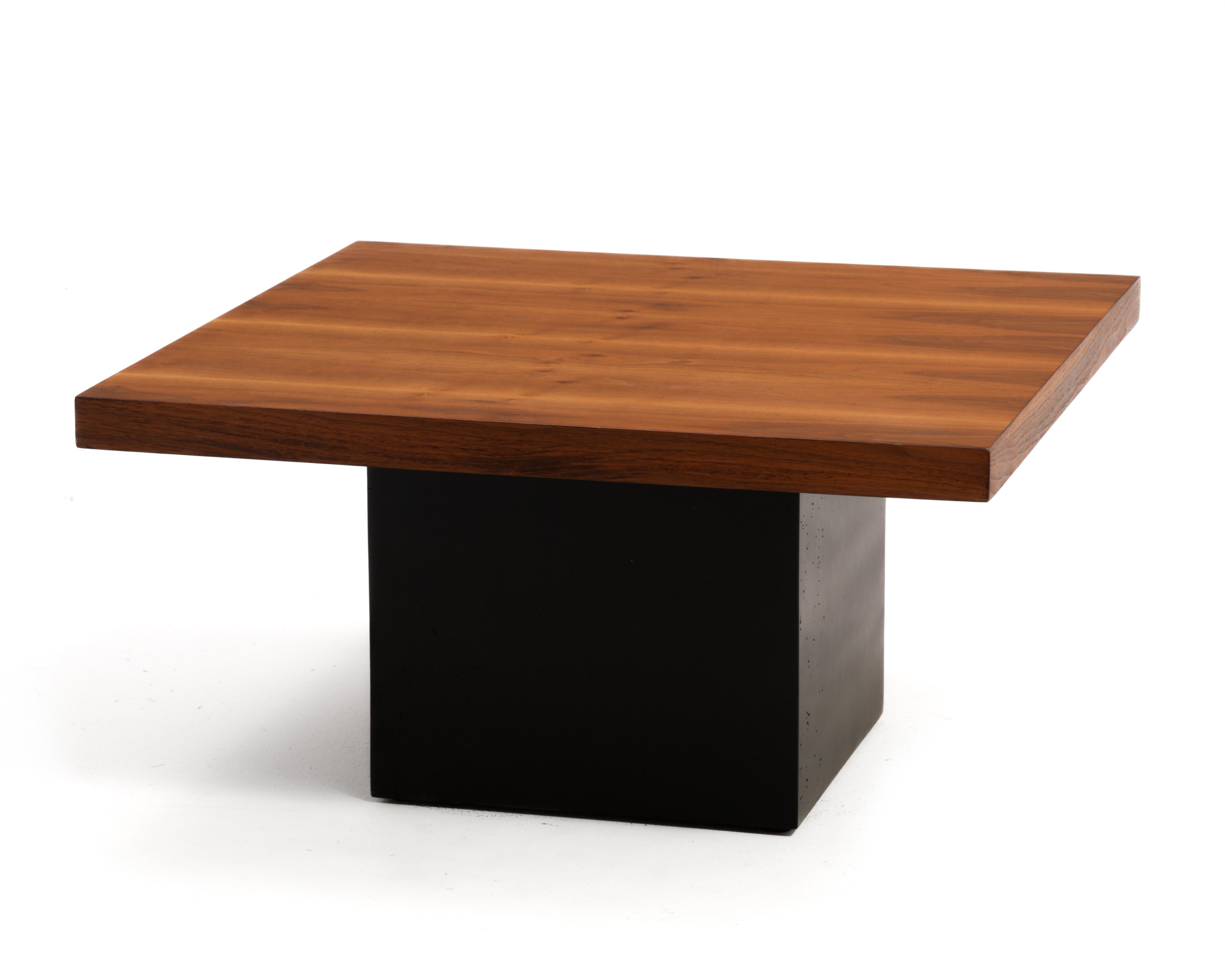 American Mid Century Milo Baughman Thayer Coggin Walnut Coffee Table Square Unmarked 1950 For Sale