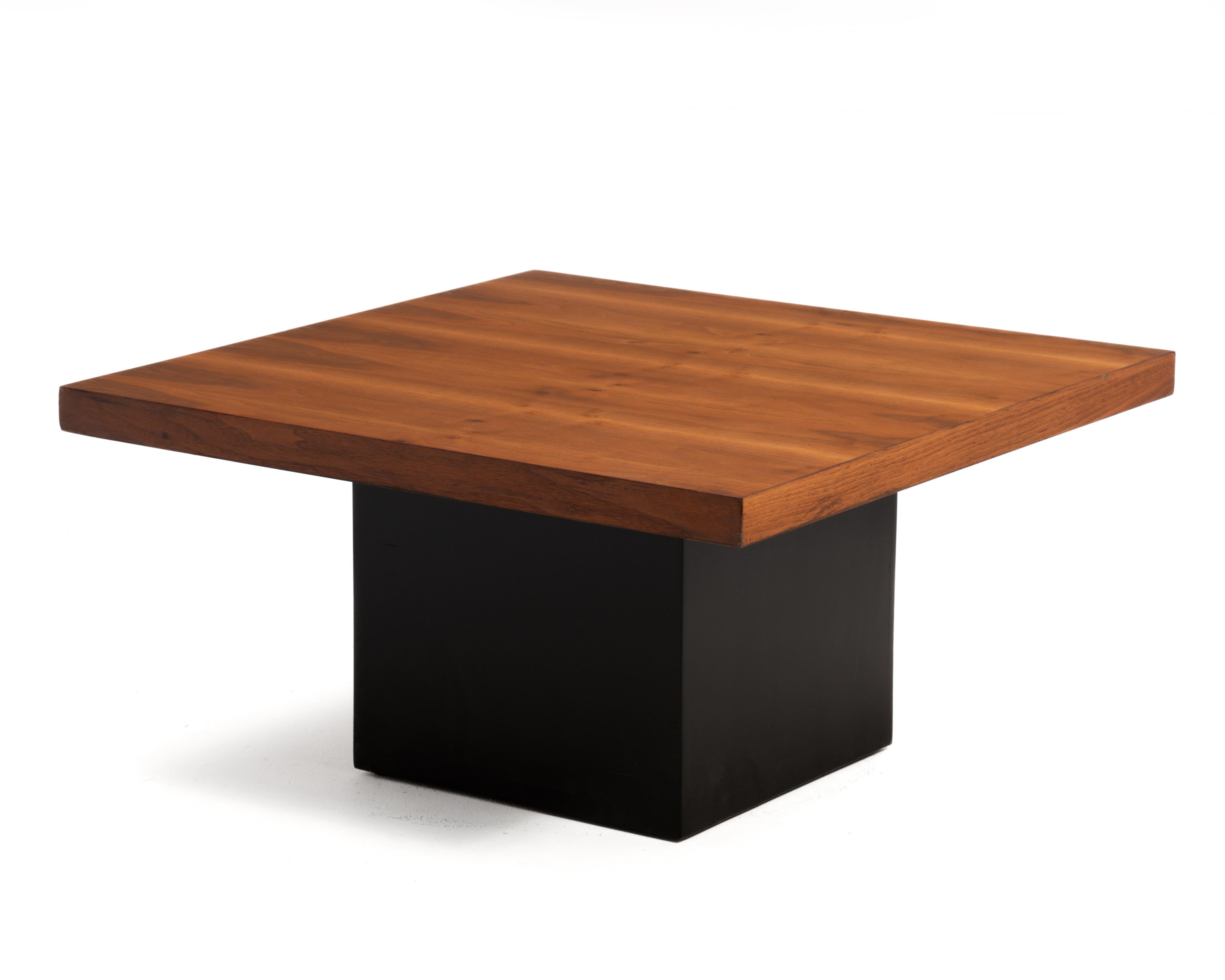 Mid Century Milo Baughman Thayer Coggin Walnut Coffee Table Square Unmarked 1950 For Sale 1