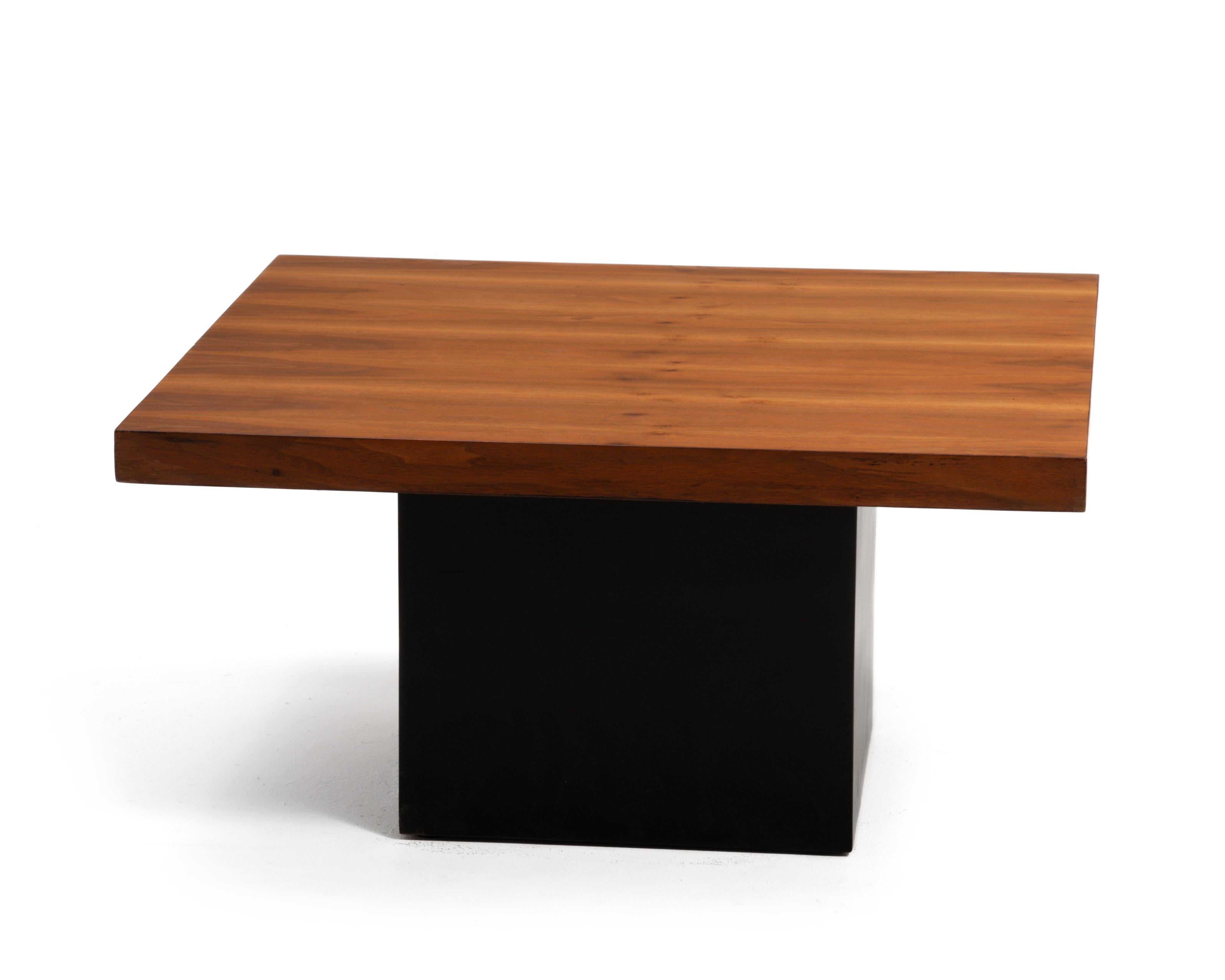Mid Century Milo Baughman Thayer Coggin Walnut Coffee Table Square Unmarked 1950 For Sale 2