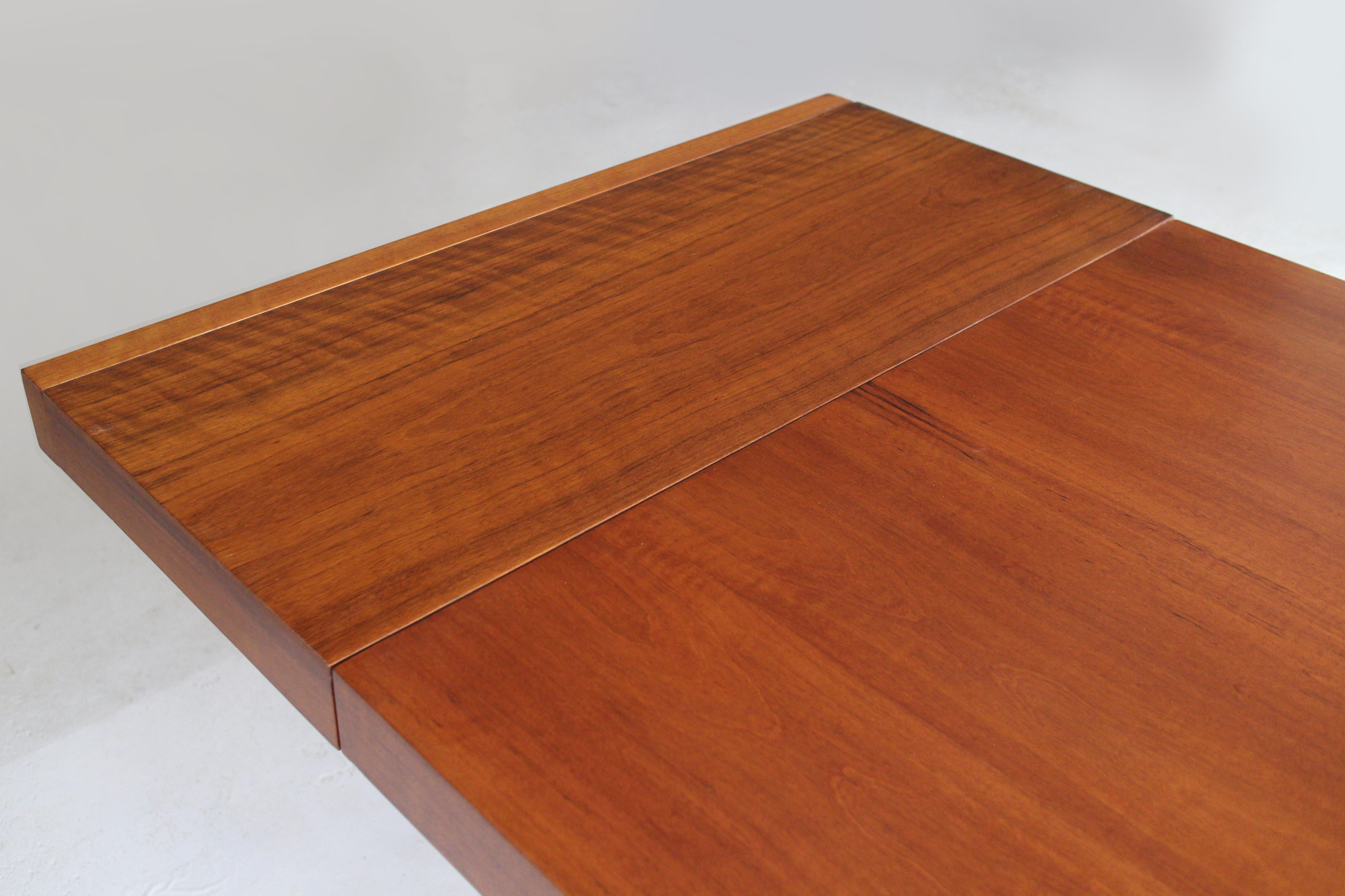 Mid-Century Milo Baughman Walnut Extension Pedestal Dining Table for Founders 2